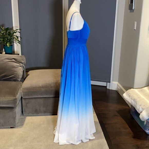 Women’s Full Length Ombré Chiffon Prom Party Wedding Formal Dress Size 6 NWT - Picture 5 of 8
